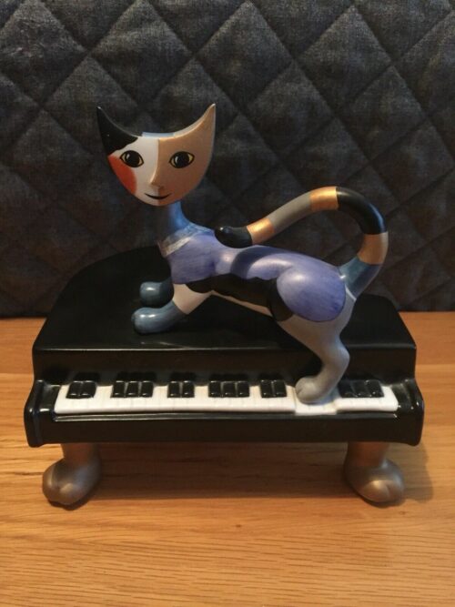 Goebel Rosina Wachtmeister Cat On Piano for elise , zenél